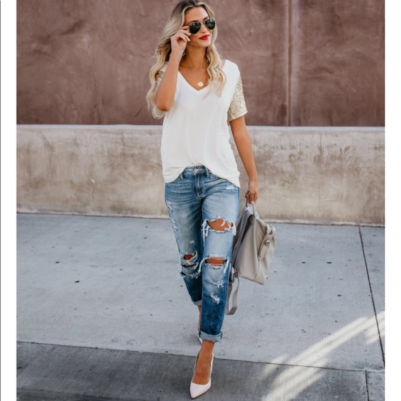 ‘Soho’ Sequin Sleeve Top - RESTOCKED - Picture 2 of 7